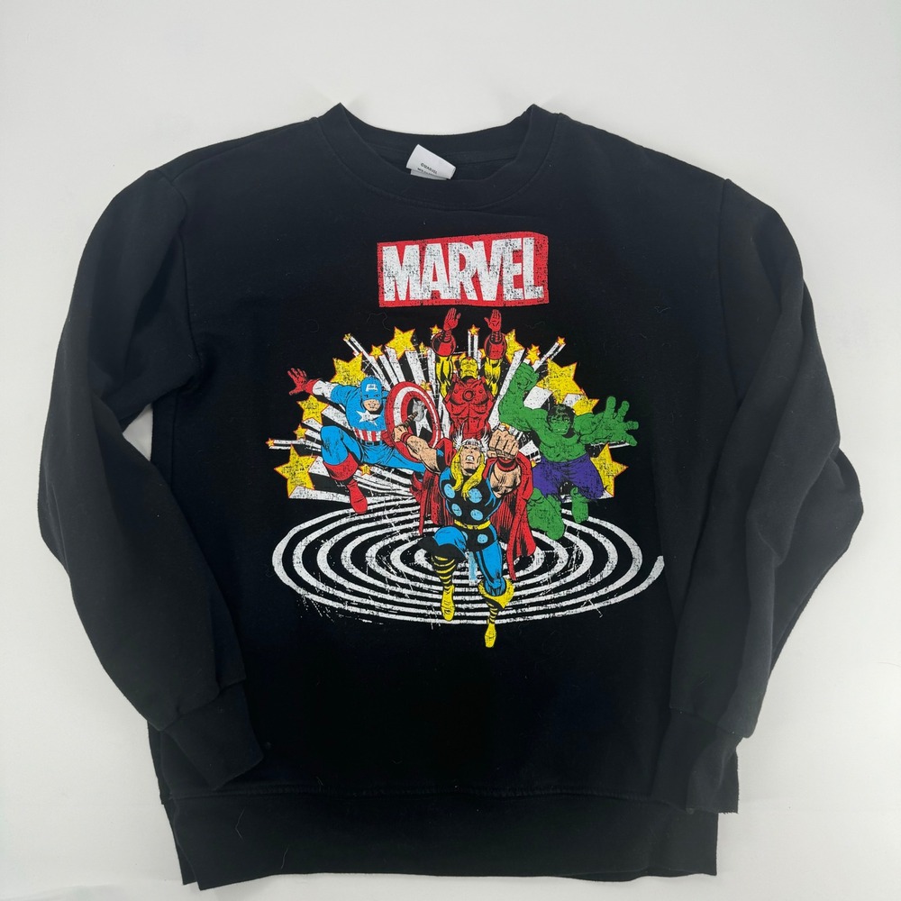 Kids Marvel‎ Avengers Captain America Iron Man Thor Hulk Sweatshirt Size M